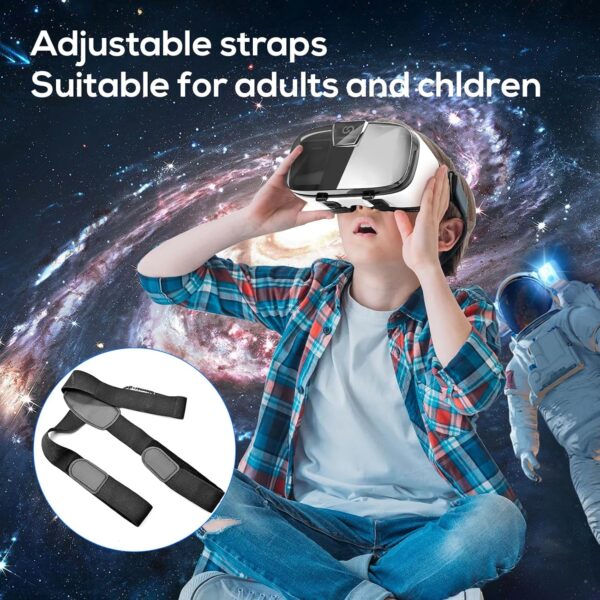 VR Headset for Phone, Compatible with iPhone Samsung and Android 3D Virtual Reality for Kids and Adults VR Goggles for Smartphone /4.5-6.3in Eyes Protected Anti-Blue HD Lenses - Image 2