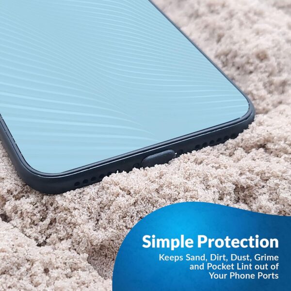 "Ultimate Protection: 10-Pack Clear Port Plugs for iPhone & AirPods with Handy Cleaning Brush!" - Image 7