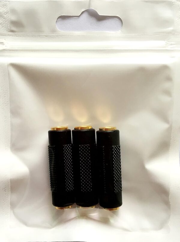 3.5mm Stereo Jack to 3.5mm Stereo Jack Female to Female Adapter Connector Gold Plated (3 Pack) - Image 7