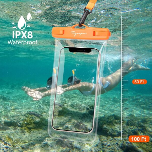 Waterproof Phone Pouch Bag - 7.5in Water Proof Cell Phone Case for Beach Travel Must Haves, IPX8 Dry Bag with Lanyard for iPhone 16 15 Pro Max Galaxy S24+ S23, Cruise Ship Essentials - Image 3