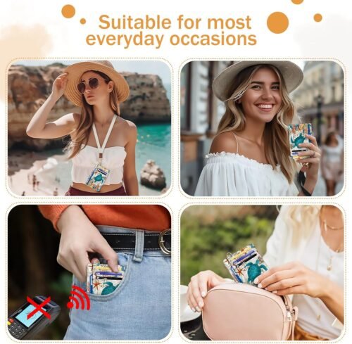 "Charming Sea Turtle Slim RFID Wallet: A Playful and Practical Card Holder for Women on the Go!" - 이미지 3