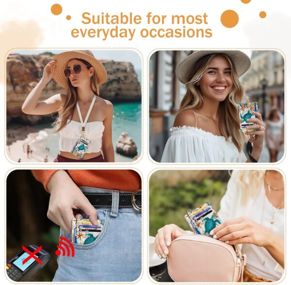 "Charming Sea Turtle Slim RFID Wallet: A Playful and Practical Card Holder for Women on the Go!" - Image 3