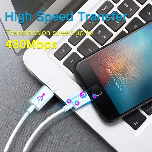 Ultimate 3-Pack 6FT MFi Certified Lightning Cables: Fast Charge Your iPhone and iPad in Style! - Image 5