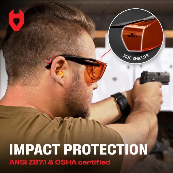 NoCry Blue Light Blocking Safety Glasses Over Eyeglasses with 100% UV Protection — UV Light Protection with Anti-Fog & Anti-Scratch Lenses; ANSI Z87.1 Certified — Adjustable Temples with Anti-Slip Tip - Image 8