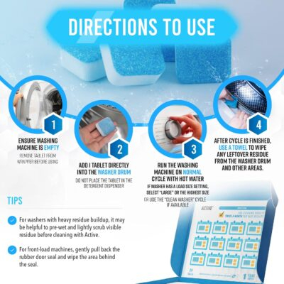 "Refresh Your Washer: Eco-Friendly 24-Pack Deep Cleaning Tablets for a Sparkling Clean and Odor-Free Laundry Experience!" - 이미지 4