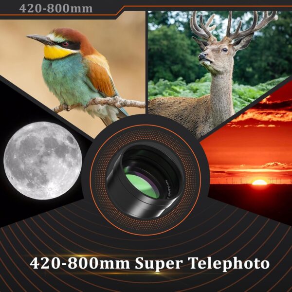 Telephoto Lens for Canon - RF Lens 420-800mm Manual Focus MF Zoom Lens for Canon EOS R, Ra, RP, R3, R5, R5 C, R6, R6 Mark II, R7, R8, R10, R50, R100 Mirrorless - Image 7