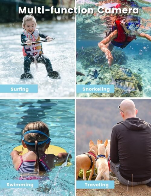 Dive into Clarity: 4K 48MP Dual-Screen Waterproof Camera with Floating Strap & 32GB Card for Ultimate Snorkeling Adventures! - 이미지 6