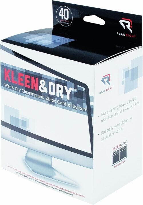 Revolutionize Your Clean: RR1305 Two-Step Screen Kleen Wet & Dry Wipes – 40 Count 5x5 Magic! - 이미지 2