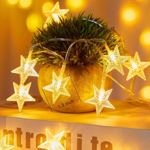 Enchanting 17 ft Starry LED Fairy Lights: Battery-Powered, Waterproof Decor for Every Occasion! - Image 2