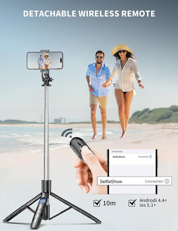 "Ultimate 71-Inch All-in-One Tripod & Selfie Stick: The Perfect Travel Companion for Your Phone and Camera!" - Image 6