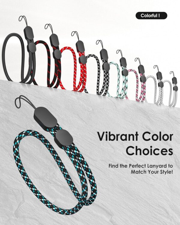 Vibrant 6-Pack Adjustable Nylon Wrist Lanyards: Perfect for GoPro, Cameras, Keys, and More! - Image 6