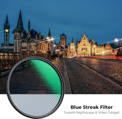 Transform Your Shots: K&F Concept 77mm Anamorphic Blue Streak Lens Filter for Stunning Light Flare Effects - 이미지 2