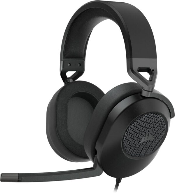 "CORSAIR HS65 SURROUND: The Ultimate Multiplatform Wired Gaming Headset with Dolby Atmos and Custom SoundID"