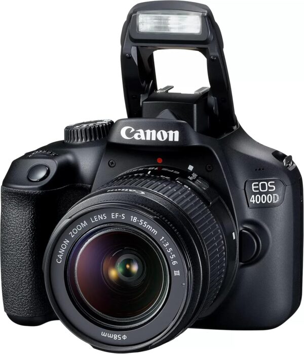 Canon EOS 4000D / Rebel T100 DSLR Camera w/EF-S 18-55mm F/3.5-5.6 Zoom Lens + 64GB Memory, Filters,Case, Tripod, Flash, and More (34pc Bundle) (Renewed) - Image 8