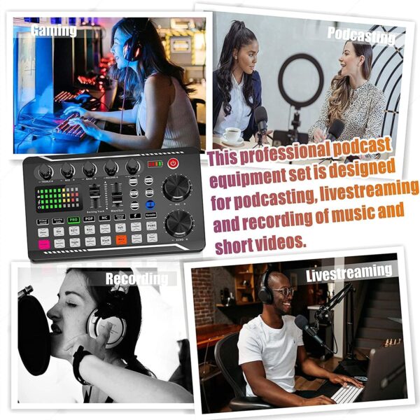 Elevate Your Sound: All-in-One Podcasting Gear with SINWE Microphone, Tripod, and Pro Mixer! - Image 5