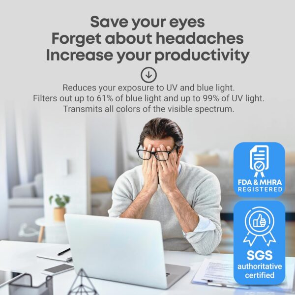 "VINTEZ 15.6-Inch Blue Light Shield: Your Ultimate Anti-UV Eye Guard for Laptops and Monitors" - Image 2