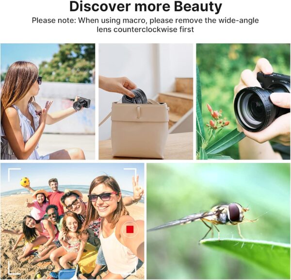 Wide Angle Lens for Sony ZV1 ULANZI WL-1 ZV1 18mm Wide Angle/ 10X Macro 2-in-1 Additional Lens for Sony ZV1/RX100 VII Camera - Image 7