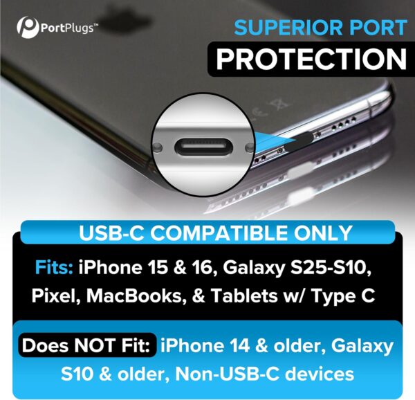 "Ultimate Protection: 10-Pack USB-C Dust Plugs for iPhone, Galaxy, Pixel, and More!" - Image 3