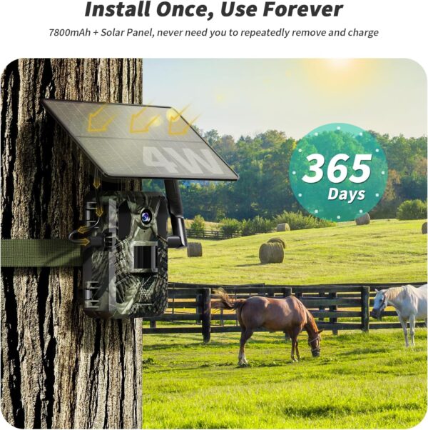 SEHMUA Cellular Trail Camera 2 Pack, Trail Camera 4G LTE Live Streaming with Built-in SIM Card 0.2s Trigger Speed Game Cameras with Night Vision Motion Activated Waterproof Trail Cam - Image 6