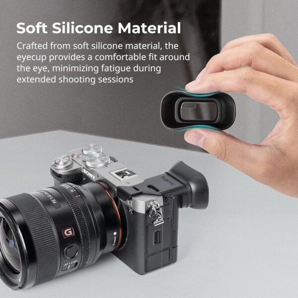 "Elevate Your Photography: Premium Eyecup for Sony Alpha 7C II/7CR - Soft Silicone with Lanyard for Enhanced Stability!" - Image 3