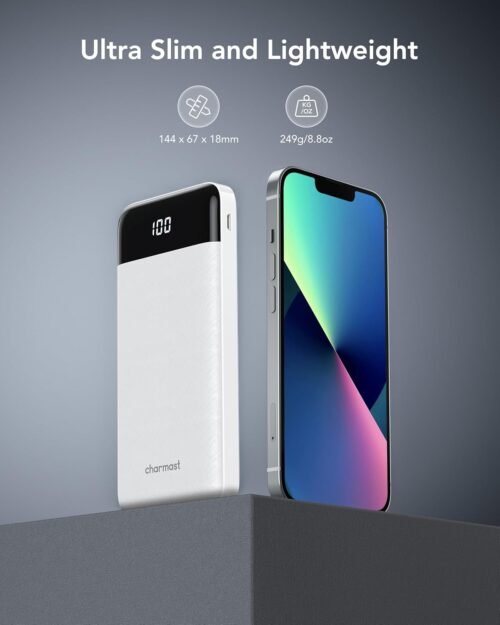 All-In-One Slim 10000mAh Travel Power Bank: 6 Outputs & Built-In Cables for Rapid Charging! - 이미지 5