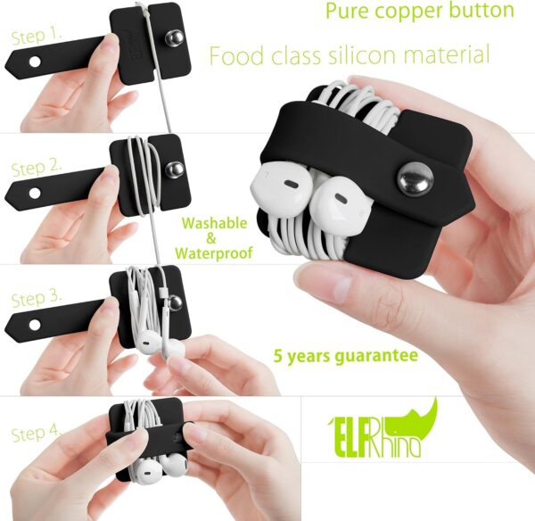 Tangle-Free Travel: The Ultimate Earbud & Headphone Organizer in Sleek Black - Image 6