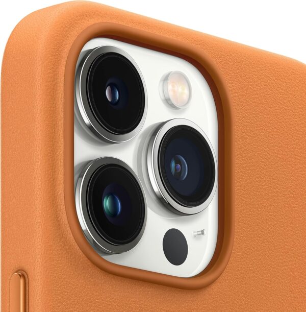 Luxurious Golden Brown MagSafe Leather Case for iPhone 13 Pro Max - Image 3