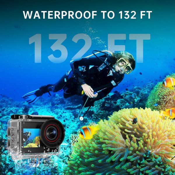 Unleash Adventure: The Ultimate 4K Action Camera with Dual Screens & 132FT Depth Capability! - Image 6