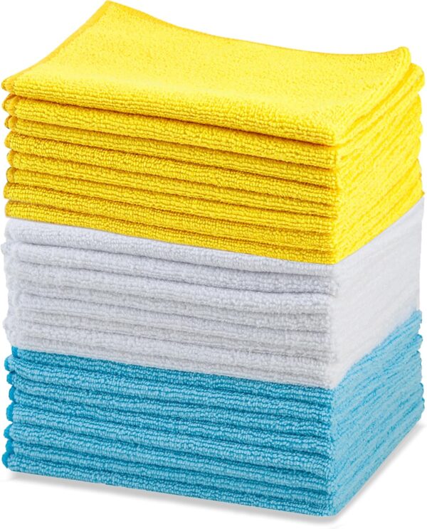 "Sparkle and Shine: Versatile Microfiber Cleaning Cloths – 24-Piece Set in Vibrant Colors"