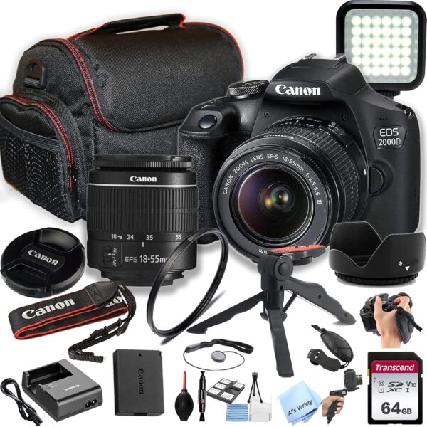 Unleash Your Creativity: Canon EOS 2000D DSLR Starter Kit with Everything You Need for Stunning Shots!