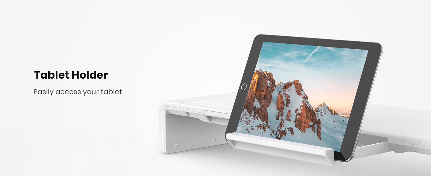 Elevate Your Workspace: Klearlook's Foldable, Height-Adjustable Monitor Stand with Storage and Device Holder in White 15 ed7421d9 f00e 4491 b0ef ed800eb9fb7e. CR0,0,1464,600 PT0 SX1464 V1