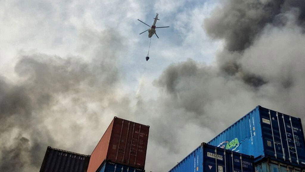 Aerial Footage Reveals Aftermath of Massive Explosion at Iranian Port