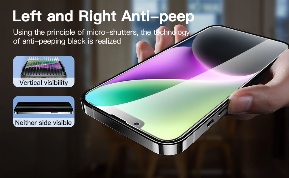 NEW'C 3 Pack Privacy for iPhone 14, iPhone 13, iPhone 13 Pro Screen Protector (6.1 inches), Enhanced 28-Degree Privacy Angle, Ultra Durable 9H Hardness, Bubble-Free 20 NEW'C 3 Pack Privacy for iPhone 14, iPhone 13, iPhone 13 Pro Screen Protector (6.1 inches), Enhanced 28-Degree Privacy Angle, Ultra Durable 9H Hardness, Bubble-Free-