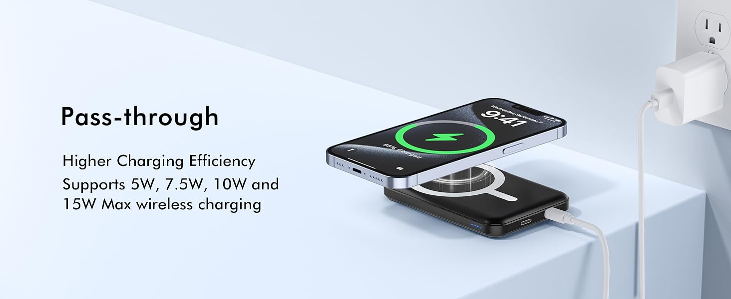podoru for Magsafe Battery Pack, 5000mAh Magnetic Power Bank with Type-C Cable 20W PD Fast Charging Lighting Input Wireless Portable Charger for iPhone 16/15/14/13/12/ All Series-Black 14 podoru for Magsafe Battery Pack, 5000mAh Magnetic Power Bank with Type-C Cable 20W PD Fast Charging Lighting Input Wireless Portable Charger for iPhone 16/15/14/13/12/ All Series-Black-