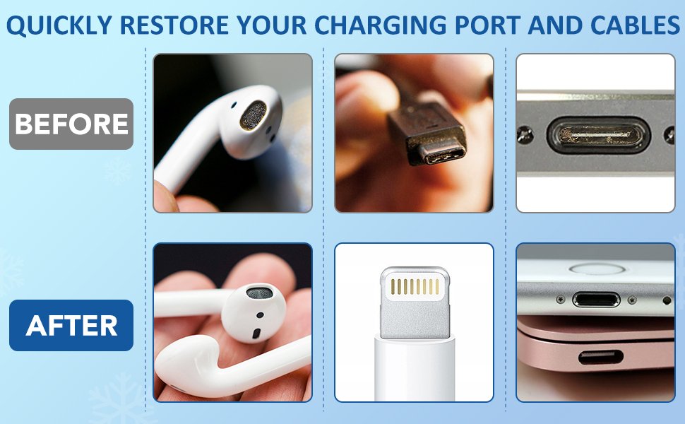 iPhone Cleaning Kit for Charging Port Cleaner, Multi-Tool iPhone Cleaner Repair Lightning Cables, Phone Cleaning Kit for iPhone, iPad, Connectors, Speaker, Airpod Cleaner Kit, Light Blue 10 iPhone Cleaning Kit for Charging Port Cleaner, Multi-Tool iPhone Cleaner Repair Lightning Cables, Phone Cleaning Kit for iPhone, iPad, Connectors, Speaker, Airpod Cleaner Kit, Light Blue-