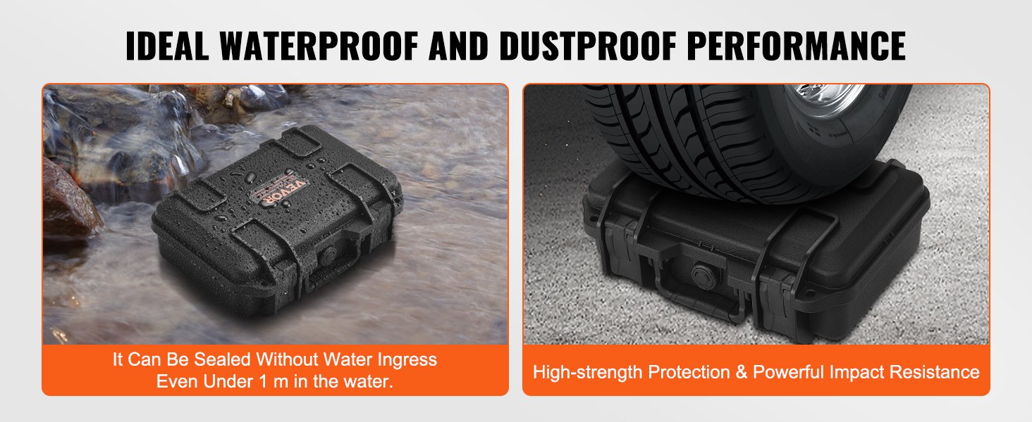 VEVOR Hard Pistol Cases with Pre-cut PU Foam, Waterproof & Dustproof Hard Gun Case for 1 Pistol, 12.59×9.01×4.4 in Lockable Pistol Case, Black 13 VEVOR Hard Pistol Cases with Pre-cut PU Foam, Waterproof & Dustproof Hard Gun Case for 1 Pistol, 12.59×9.01×4.4 in Lockable Pistol Case, Black-