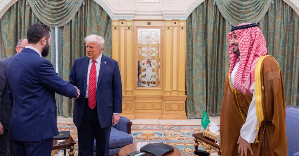 Trump Meets Syria’s President a Day After Promise to Lift U.S. Sanctions