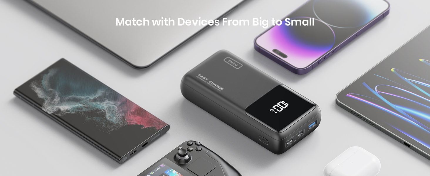 INIU Power Bank, 25000mAh 100W USB C Laptop Portable Charger, PD QC Fast Charging 3-Output Battery Pack, Travel Charger for Laptop MacBook iPad Tablet Steam Deck iPhone 16 15 14 Pro Samsung S22 etc 13 INIU Power Bank, 25000mAh 100W USB C Laptop Portable Charger, PD QC Fast Charging 3-Output Battery Pack, Travel Charger for Laptop MacBook iPad Tablet Steam Deck iPhone 16 15 14 Pro Samsung S22 etc-