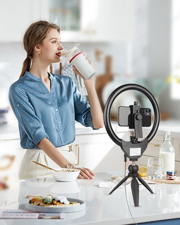 UBeesize 12 inch Ring Light with Stand, Selfie Ring Light with 50" Extendable Tripod Stand & Phone Holder for Live Stream/Makeup/YouTube Video 13 UBeesize 12 inch Ring Light with Stand, Selfie Ring Light with 50" Extendable Tripod Stand & Phone Holder for Live Stream/Makeup/YouTube Video-
