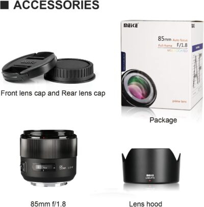 Meike 85mm F1.8 Full Frame Auto Focus Medium-Telephoto Portrait Lens Compatible with Canon EOS EF Mount Digital SLR Cameras 5D Mark IV 6D Mark II - 이미지 6