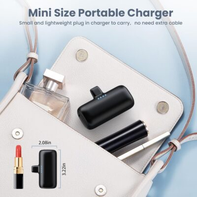 Mini Portable Charger USB C Power Bank,5200mAh 15W PD Phone Charger for iPhone,Ultra-Compact Plug in Battery Pack Compatible with iPhone 16/16Plus/15/15Plus/15Pro Max,Samsung S25/S24,iPad,Android etc - 이미지 4