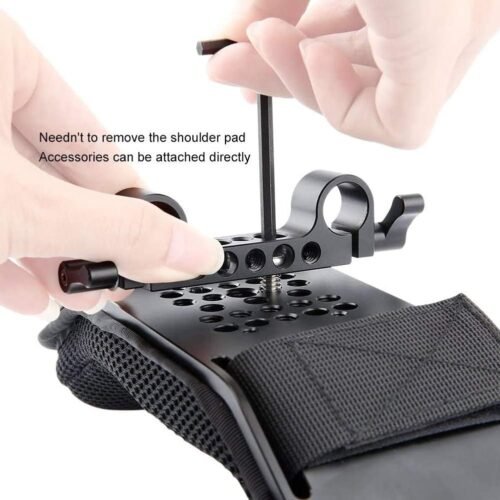 NICEYRIG Steady Shoulder Mount/Shoulder Pad for Video Camcorder Camera DV/DC 15mm Rod Rail Support System DSLR Rig (15mm Railblock) - 이미지 3
