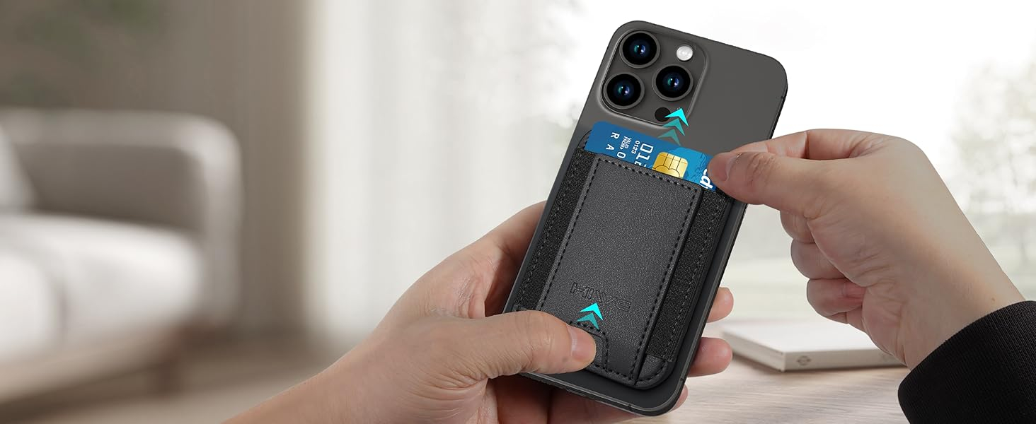 for MagSafe Wallet, Strongest Magnetic Wallet for iPhone 16/15/14/13/12 Series, 7 Cards Holder, Magnetic Phone Wallet, Leather Minimalist Slim RFID for iPhone Wallet, 1 Slot, Black & Black 13 for MagSafe Wallet, Strongest Magnetic Wallet for iPhone 16/15/14/13/12 Series, 7 Cards Holder, Magnetic Phone Wallet, Leather Minimalist Slim RFID for iPhone Wallet, 1 Slot, Black & Black-