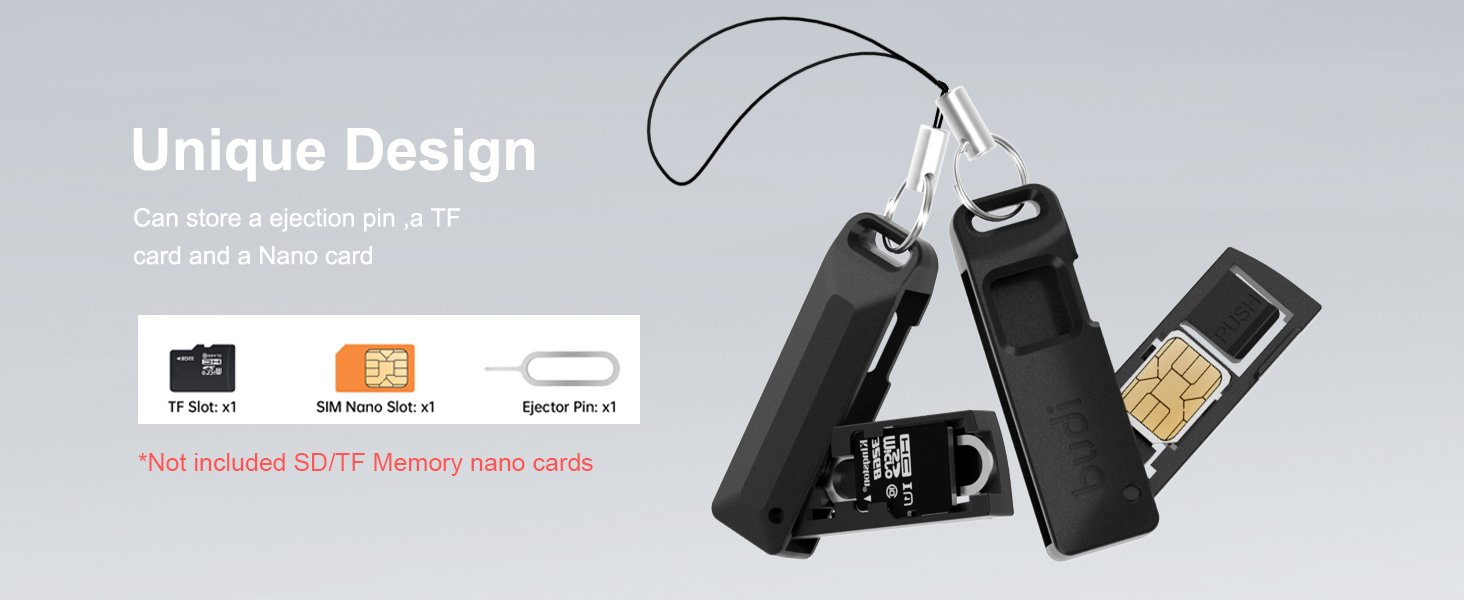 BUDI Sim Card Tray Pin Eject Removal Tool Needle Opener Ejector with SIM/TF Card Storage Small Box 10 BUDI Sim Card Tray Pin Eject Removal Tool Needle Opener Ejector with SIM/TF Card Storage Small Box-