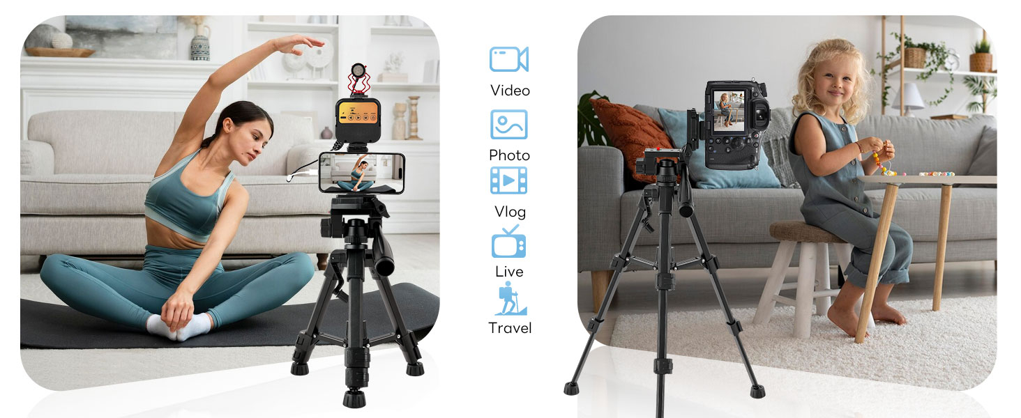 Vlogging Kit for iPhone, Android, Camera, Compatible with YouTube Starter Kit with Rechargeable LED Light + Microphone + Phone Clip + Aluminum Desktop Tripod for Vlogging, Instagram, TikTok 11 Vlogging Kit for iPhone, Android, Camera, Compatible with YouTube Starter Kit with Rechargeable LED Light + Microphone + Phone Clip + Aluminum Desktop Tripod for Vlogging, Instagram, TikTok-
