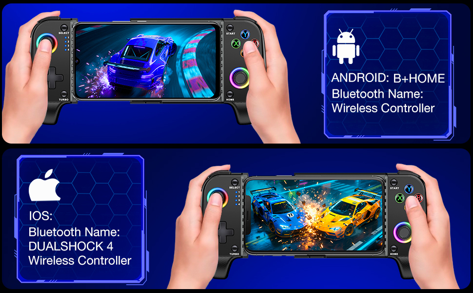 AXYBCOOL Mobile Game Controller for iphone/Android, Wireless Phone Controller with Phone Case Support, Gaming Controller Support Xbox Game Pass, PlayStation, Steam Link,Minecraft 10 AXYBCOOL Mobile Game Controller for iphone/Android, Wireless Phone Controller with Phone Case Support, Gaming Controller Support Xbox Game Pass, PlayStation, Steam Link,Minecraft-