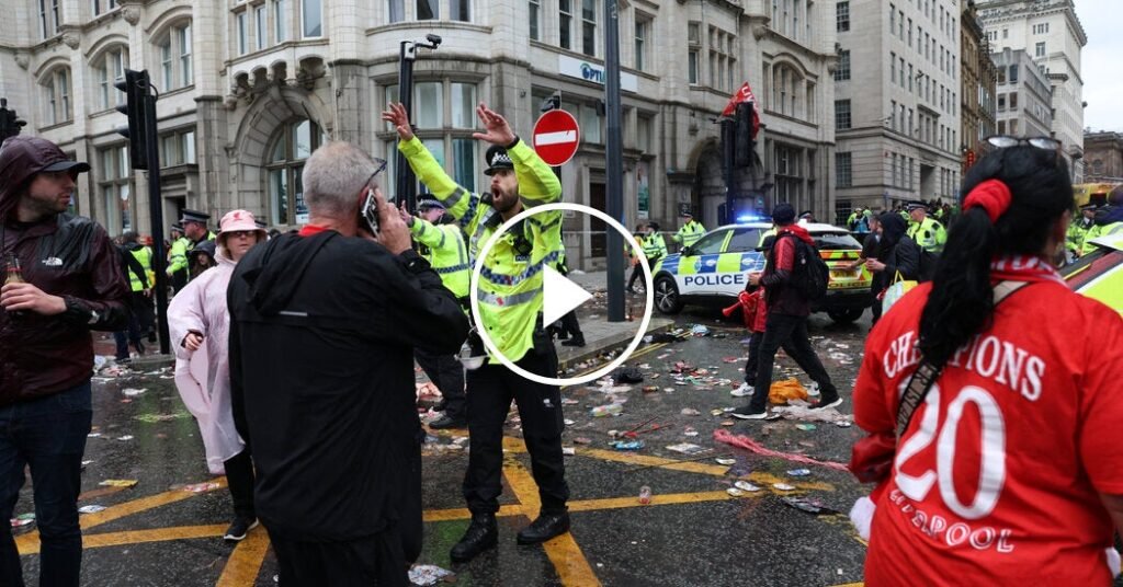 Police on Scene After Car Plows Into Crowd in Liverpool