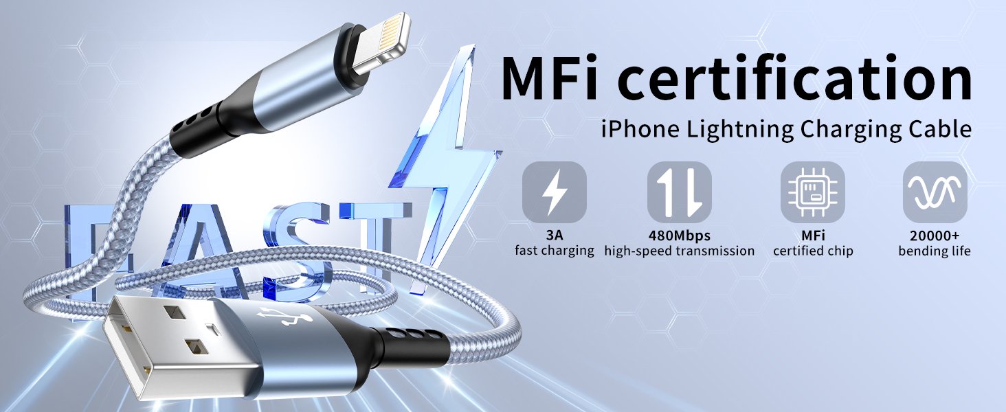 iPhone Charger 3pack 10FT Apple MFi Certified Nylon Braided Lightning Cable Fast Charging Long USB Charging Cable High Speed Transfer Cord for iPhone 14 13/12/11 Pro Max/XS MAX/XR/XS/X/8/7/Plus/6S 12 iPhone Charger 3pack 10FT Apple MFi Certified Nylon Braided Lightning Cable Fast Charging Long USB Charging Cable High Speed Transfer Cord for iPhone 14 13/12/11 Pro Max/XS MAX/XR/XS/X/8/7/Plus/6S-