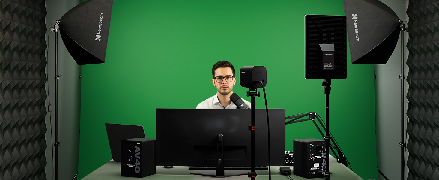 VK40 Professional Photography Lighting Kit with 9.8x9.8ft Green Backdrop with Stand, 24" Softbox Kit, 19" Pannel Light with Remote Control, Studio Equipment for Video Shoot/Photography 21 VK40 Professional Photography Lighting Kit with 9.8x9.8ft Green Backdrop with Stand, 24" Softbox Kit, 19" Pannel Light with Remote Control, Studio Equipment for Video Shoot/Photography-