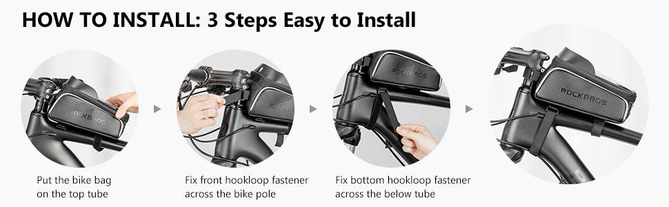 ROCKBROS Bike/Bicycle Phone Front Frame Bag, Waterproof, Tube Bag,Cycling Pouch, Bike Accessories for Men Compatible Phone Under 6.5” 9 ROCKBROS Bike/Bicycle Phone Front Frame Bag, Waterproof, Tube Bag,Cycling Pouch, Bike Accessories for Men Compatible Phone Under 6.5”-